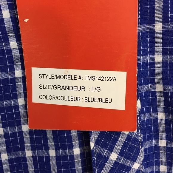 NEW Triple Five Soul Shirt Mens Large Short Sleeve Blue Checker 100% Cotton NWT - Picture 7 of 10